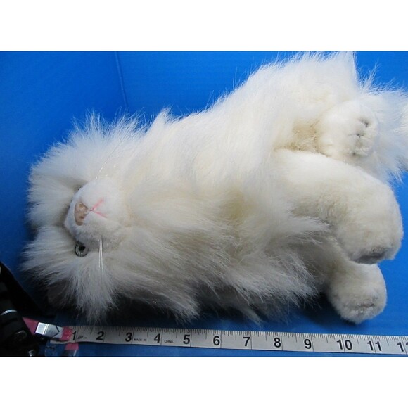 Vtg A&A Plush Inc Stuffed Animal Sitting Fluffy Kitty Cat Persian Realistic 12" - Picture 7 of 7